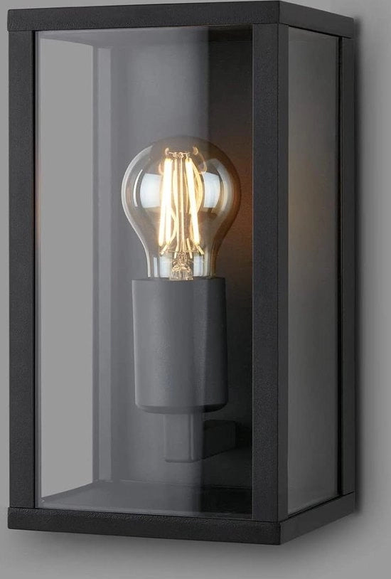 Lampada da parete IP44 E27 max- 12 W - 26 x 14 x 135 cm - nero - impermeabile - LED adatta all'esterno Illuminazione esterna