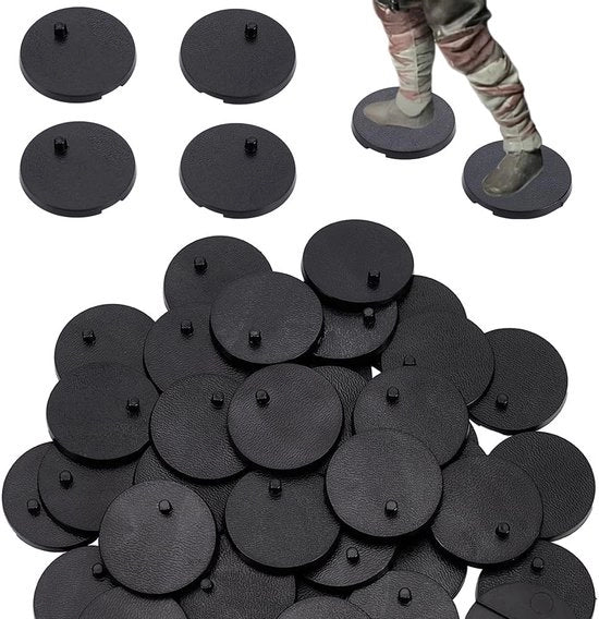 Display Standaard in Kunststof per 50 Stuken - Base 31,5 mm - Standaarde per Figurine con Base Circolare - Accessori Creativi - Alta Qualità - Standaarde per Figurine