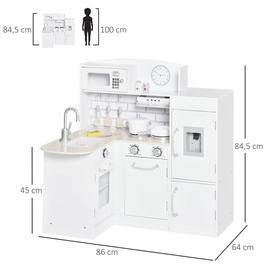 Cucina Giocattolo Bambini ¨C Zephmum ¨C Bianco 86x64x84.5 cm