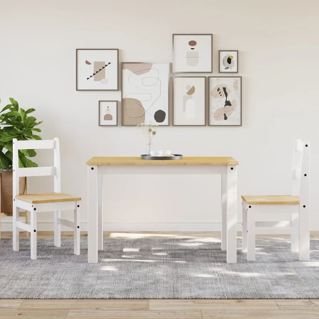 Sedie da Pranzo 2 pz | Sedie da cucina PANAMA 105x30x45 cm Legno Massello Pino