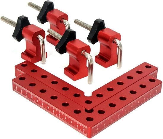 Viti a molla 90 gradi in alluminio per lavorazione del legno, 472 x 472 mm