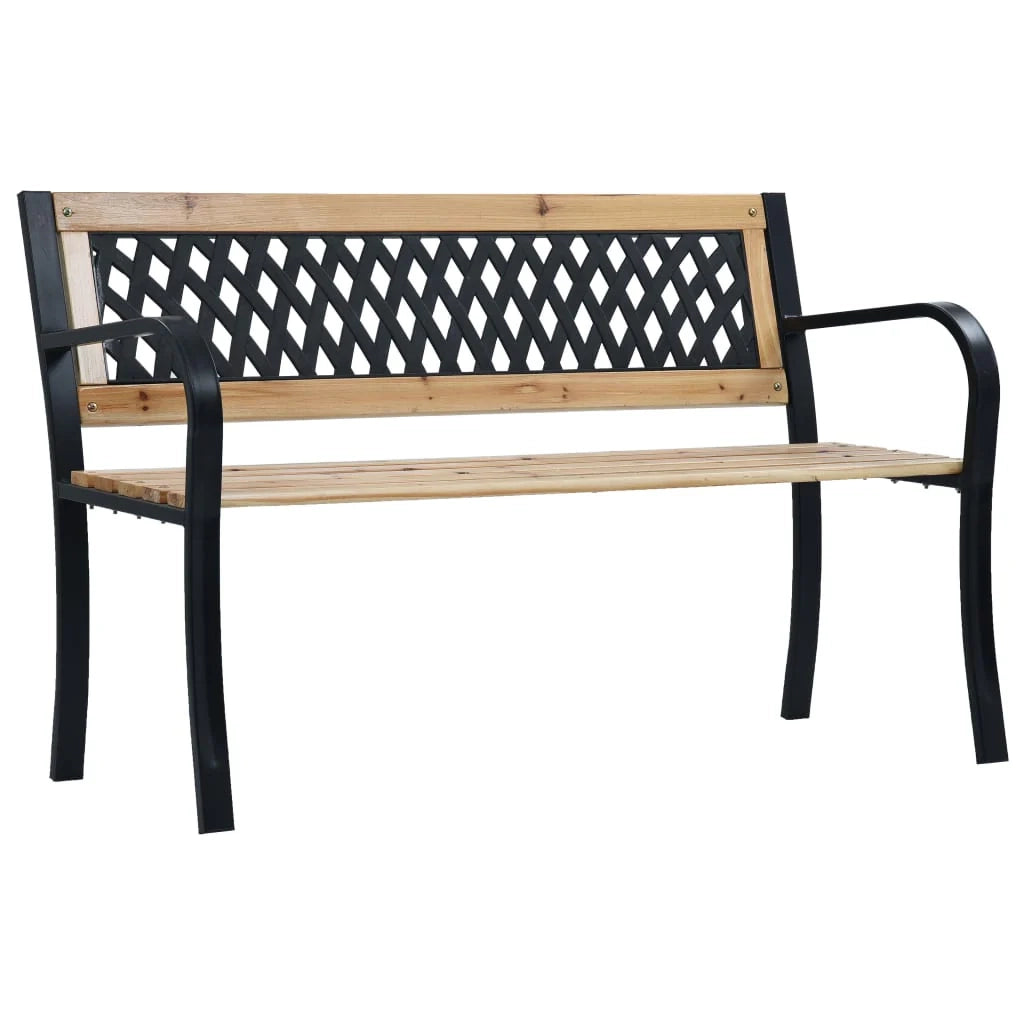 Panca da giardino mobili da esterno terrazza 120 x 53 x 77 cm legno 02_0011191