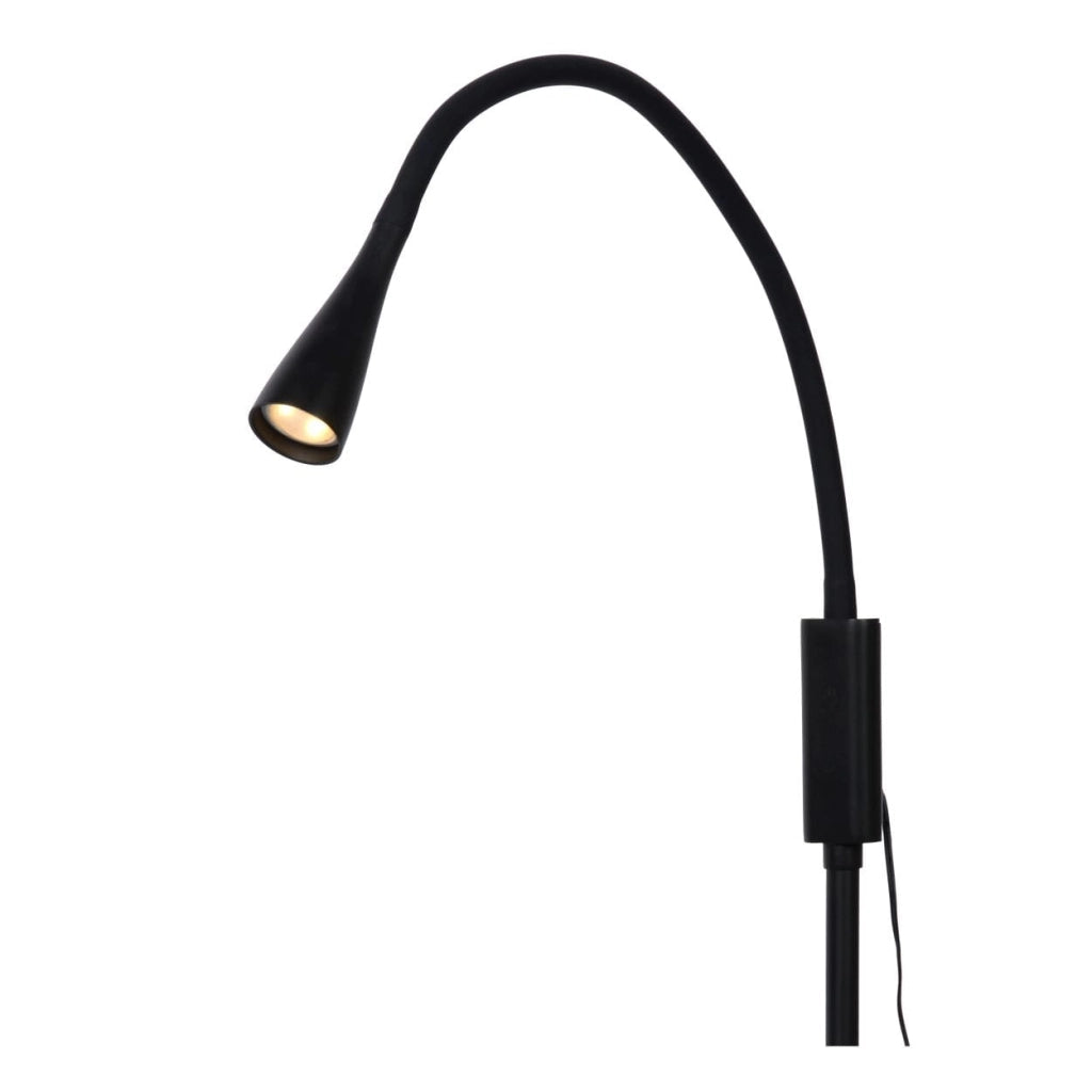 Lampada da terra ad arco Lucide Zozy nera LED 3W 3000K