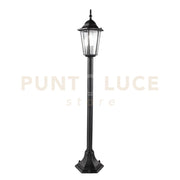 PALETTO MILANO NERO 1 LUCE ATTACCO E27 IP44 17x105CM ALLUMINIO E VETRO