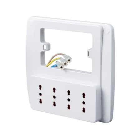 MULTIPRESA DA PARETE EMILIA SMART ROSI 4 Prese 2P+T 10/16A - Col. Bianco - ROSI
