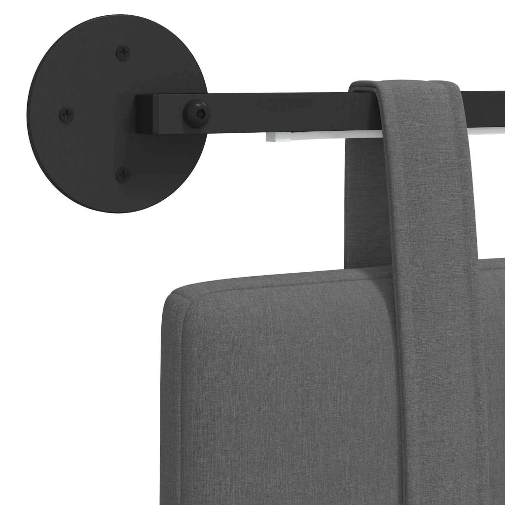 Testiera sospesa Con luce LED Grigio Scuro Tessuto