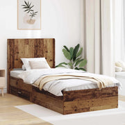 Struttura del letto con stoccaggio e testata Legno antico 3414155
