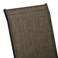 Sedie da Giardino Set 6 Pezzi, Sedie da Esterno Impilabili in Metallo e Tessuto Traspirante, Marrone