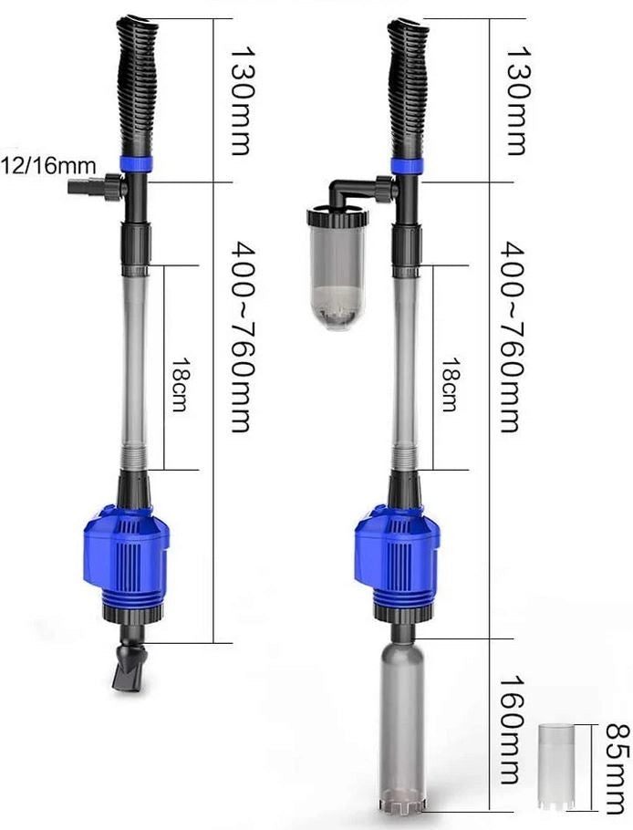 SunSun HXS-03 - aspirarifiuti elettrico per pulizia e cambi d'acqua