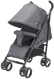 Passeggino Leggero per Bambini Pieghevole con Borsa Nemo Grigio