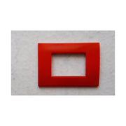 Trade Shop - Placca Placche Placchete Compatibili Living Light In Abs 3 4 7 Posti Colorate - Rosso Fuoco -4 Fori     -
