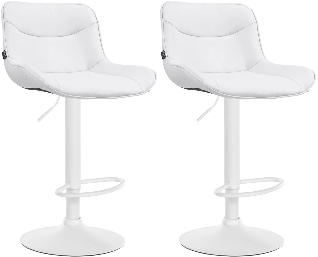 2er Set Barhocker Vonore Kunstleder weiЯ