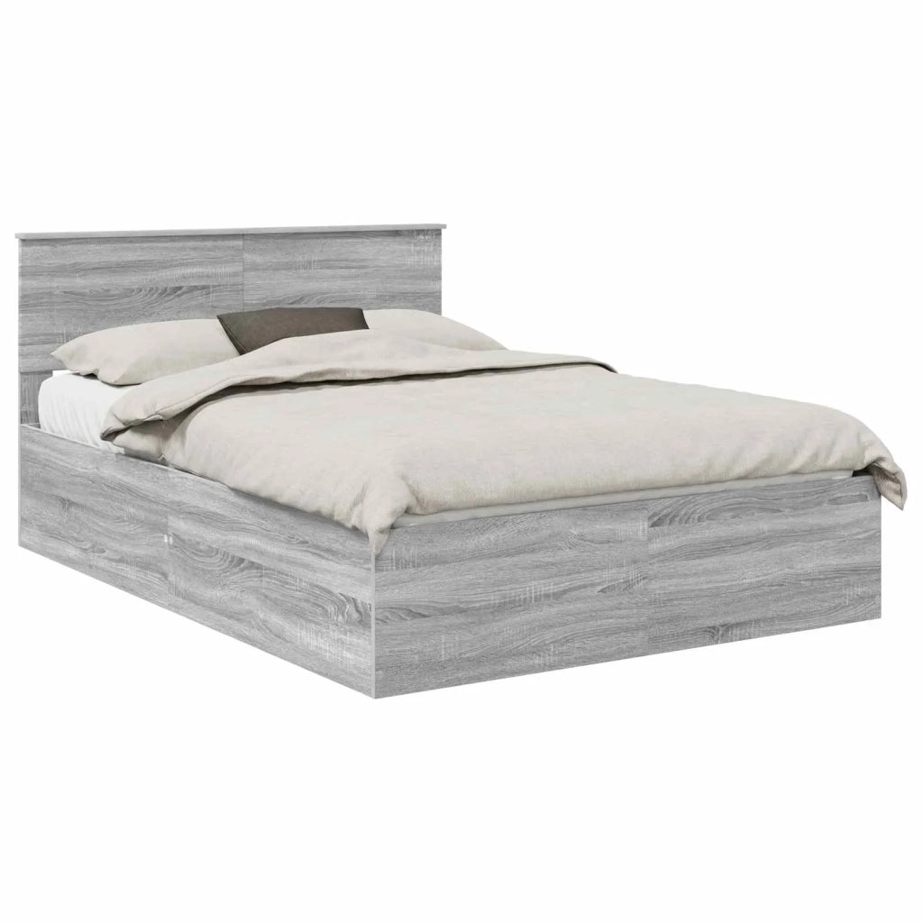 Struttura del letto con testiera Grigio Sonoma 150 x 200 cm 3408660