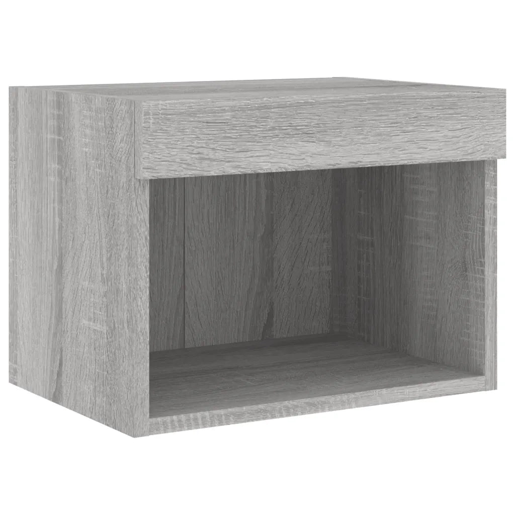 Mobili TV a Muro con LED 8pz Grigio Sonoma Legno Multistrato 3216595