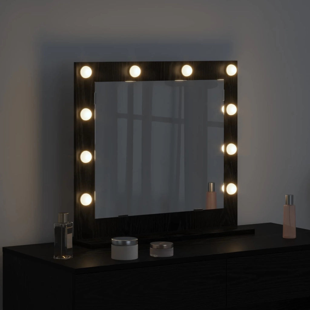 Specchio da Vanit¨¤-Specchio da Trucco Rovere Nero 60 x 55 x 18 cm
