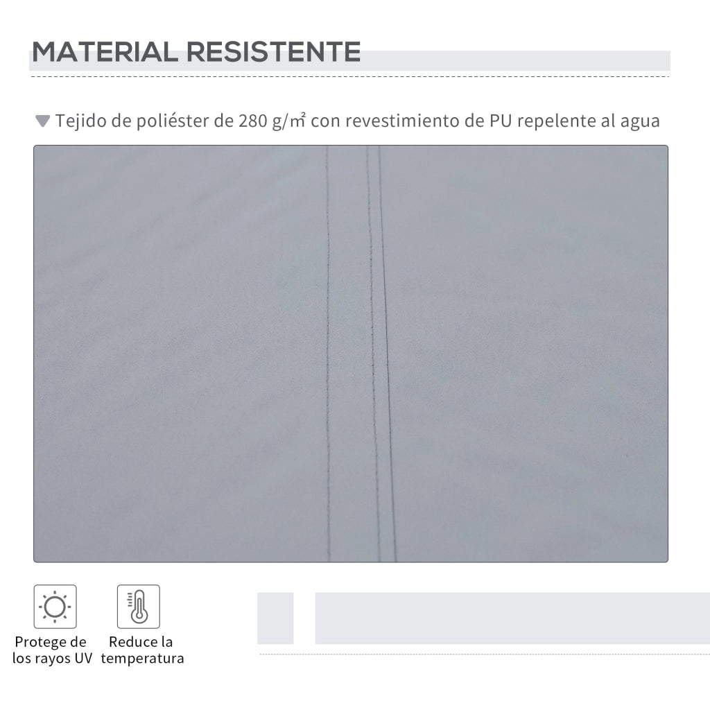 Toldo Manuale Retrattile per Balcone ¨C zephmum ¨C Grigio 300x250 cm