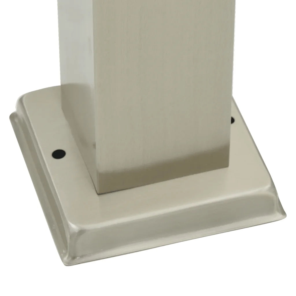 Lampioni a colonnina con presa elettrica 3 pz 80 cm Acciaio Inox IP44 4006062