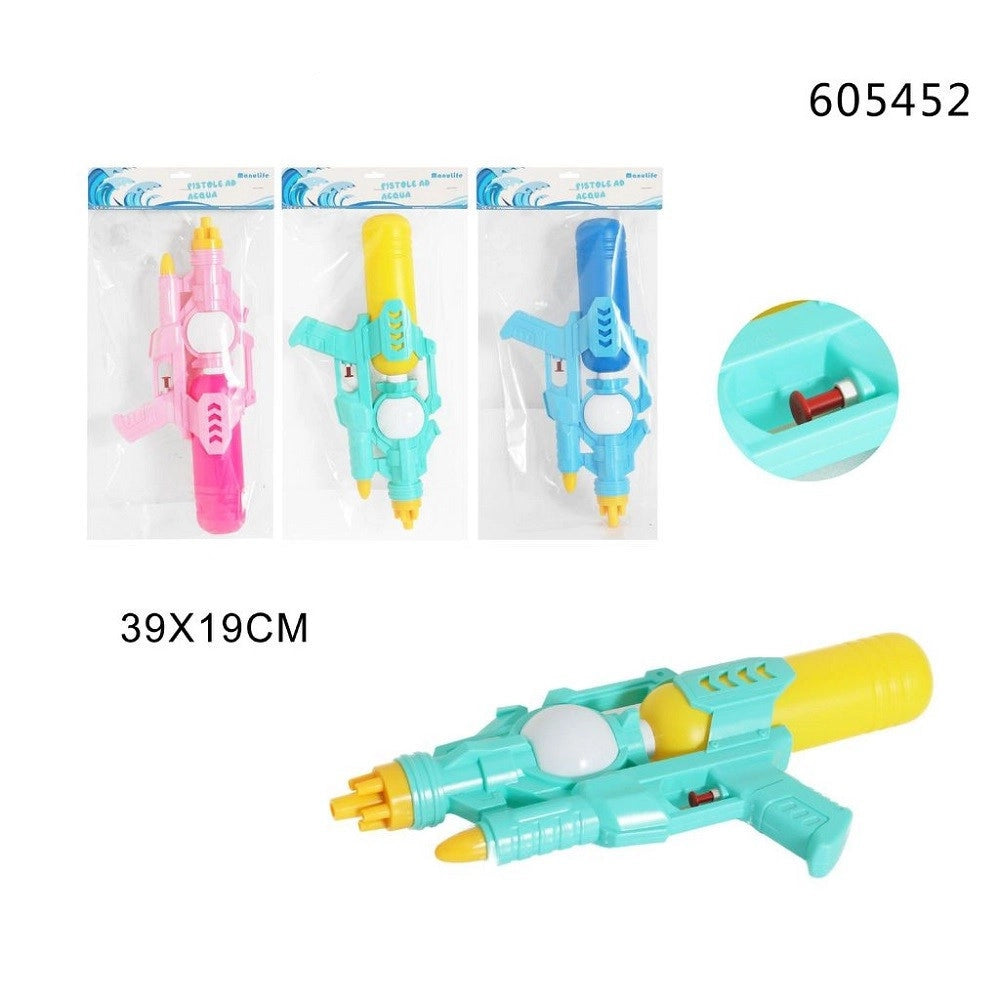 Trade Shop - Pistola Ad Acqua Serbatoio 39x19cm Giocattolo Bambini Estate Vari Colori 605452 -