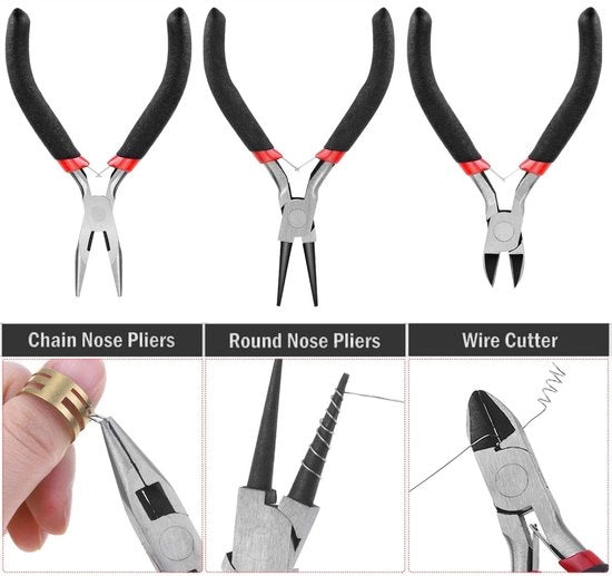 Impara a Creare Gioielli Gereadschaft Set - DIY Gioielli Taglierino - Perfetto per Bracciali e Orecchini - Incluso Filo di Rame - Creazione Gioielli Creativa...