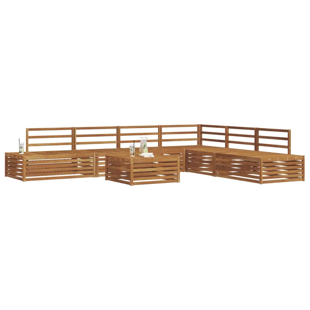 Set di divani da esterno 7 Pezzo Naturale