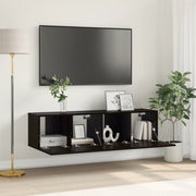 Set di Mobili TV Rovere Nero Legno ingegnerizzato Piccolo