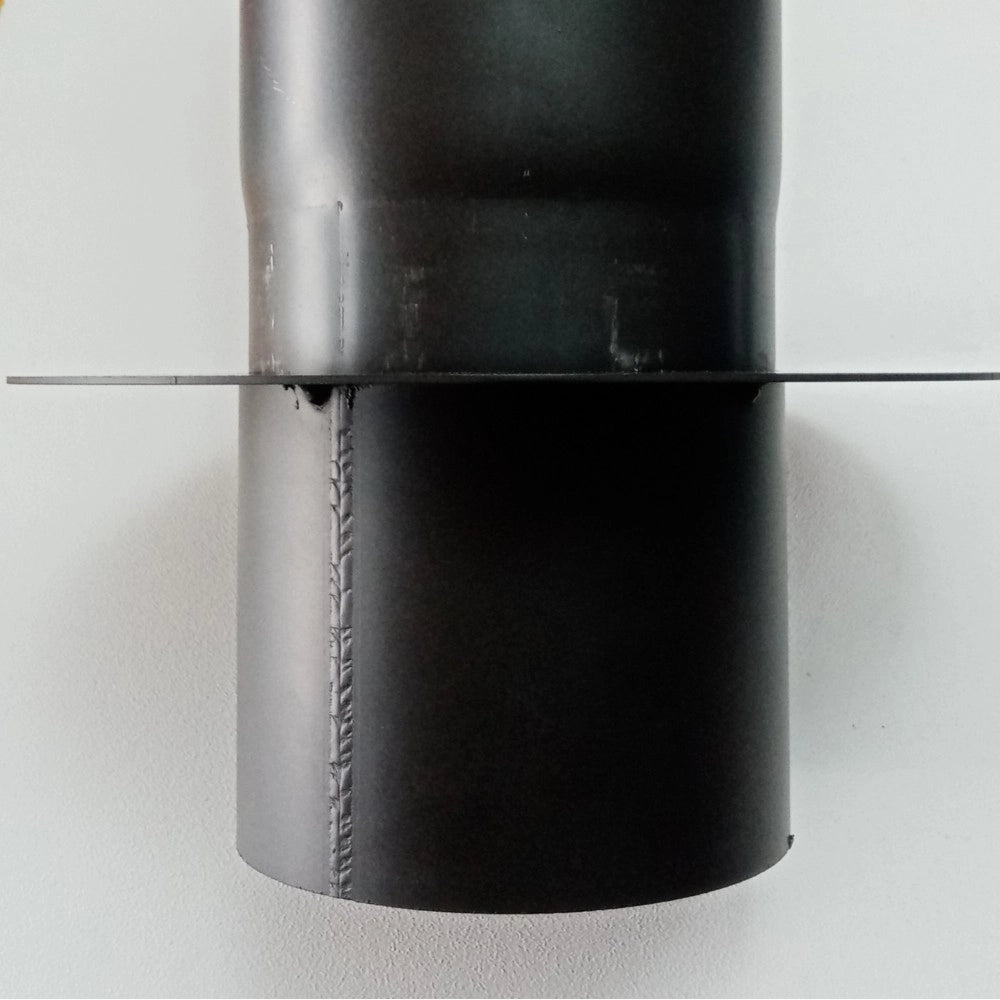 Rosone con tubo attacco ff per stufa a legna, diametro 130mm