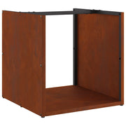 Rastrelliera per Legna da Ardere 40x40x40 cm in Acciaio Corten CFW5627659