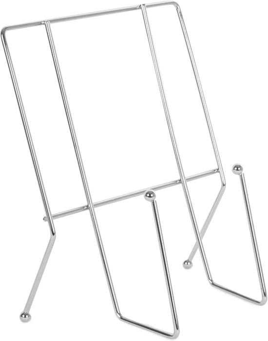 Supporto per Libro di Ricette - Chrome - 22.5 x 13.2 x 22.3 cm - Accessorio da Cucina - Supporto per Libro di Ricette