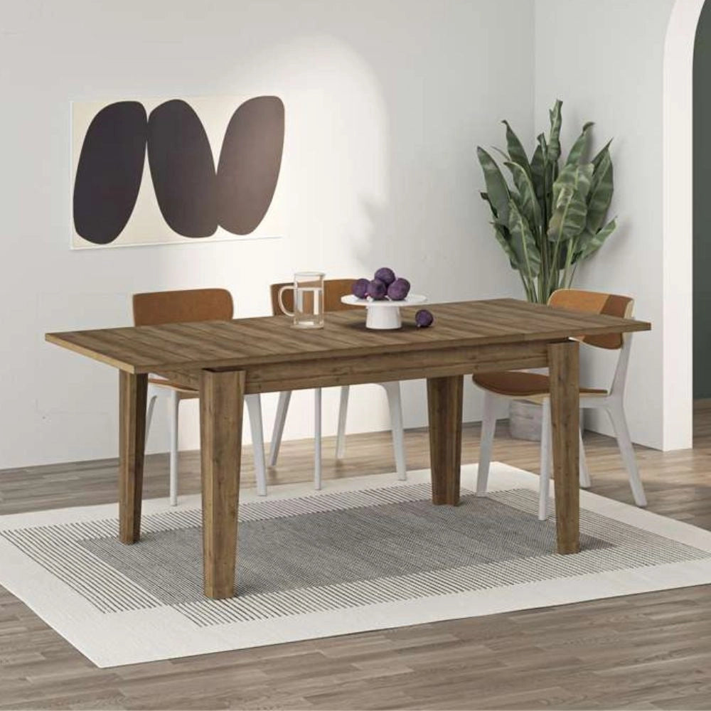 Tavolo allungabile Megaron 120x80 cm colore noce hitit