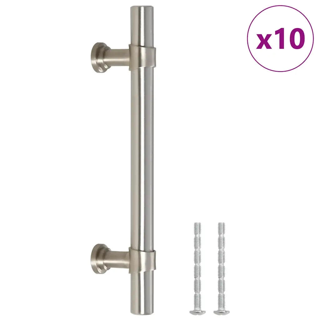 Maniglie per Mobili 10pz Argento 96mm in Acciaio Inoxcod mxl 108951