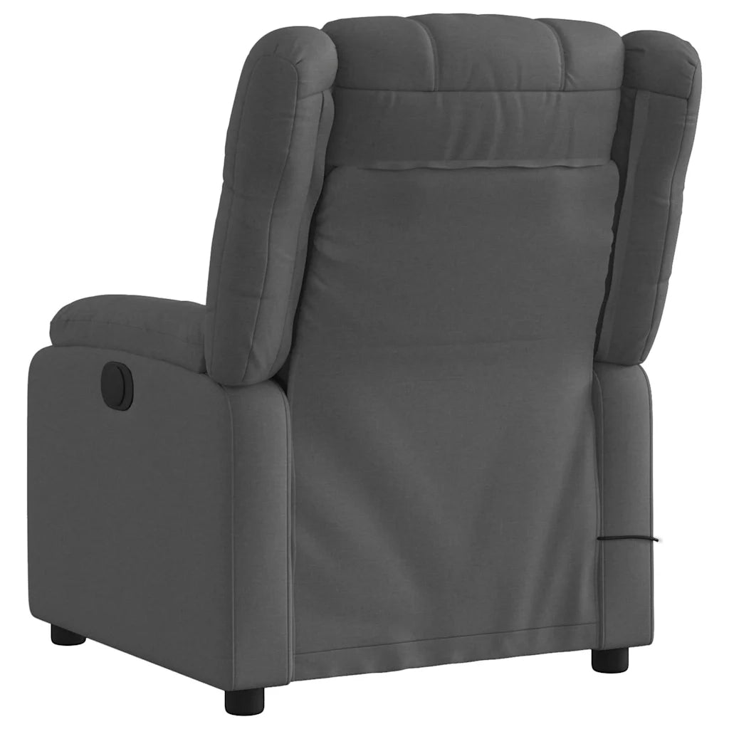 Divano Sedia-Poltrona Massaggiante Reclinabile Grigio Scuro in Tessuto 885105