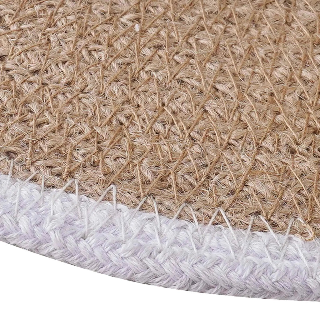 Sottobicchieri in juta 12 pcs Naturale e Bianco Ø 30 cm 42012319