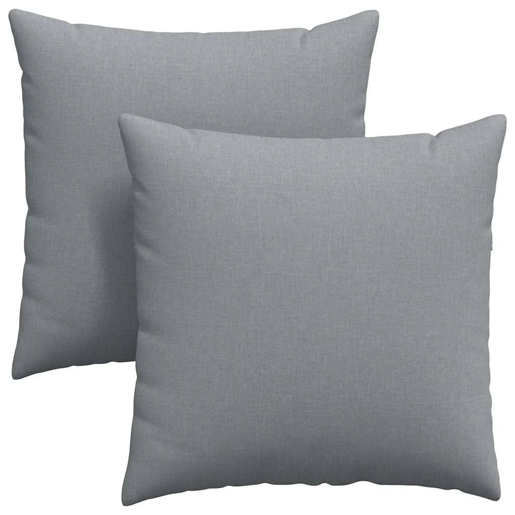 Cuscini da Divano 2 pcs Grigio chiaro 80 x 80 cm Tessuto