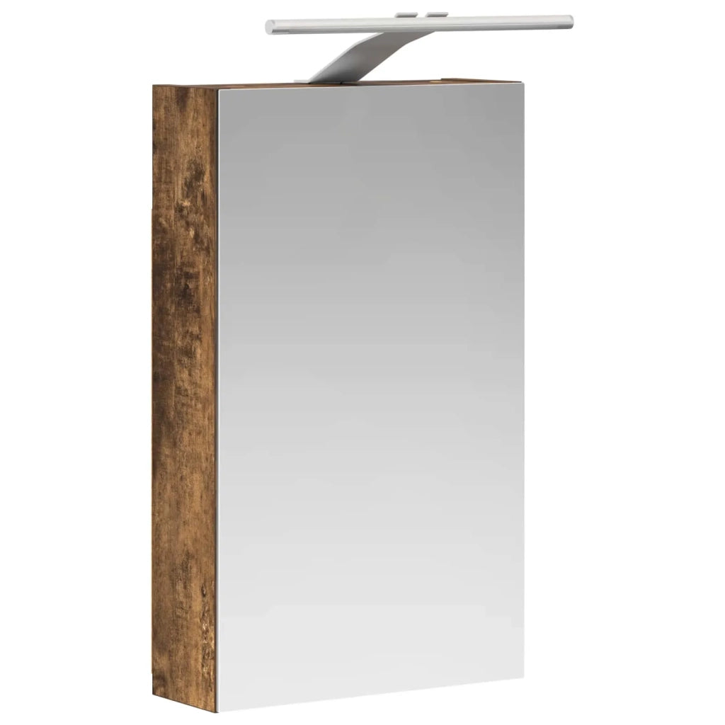 Mobiletto per specchio da bagno Rovere fumé 30 x 10,5 x 50 cm 889019