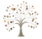 Pannello da Muro Tree 88x2,5x88 cm in Ferro