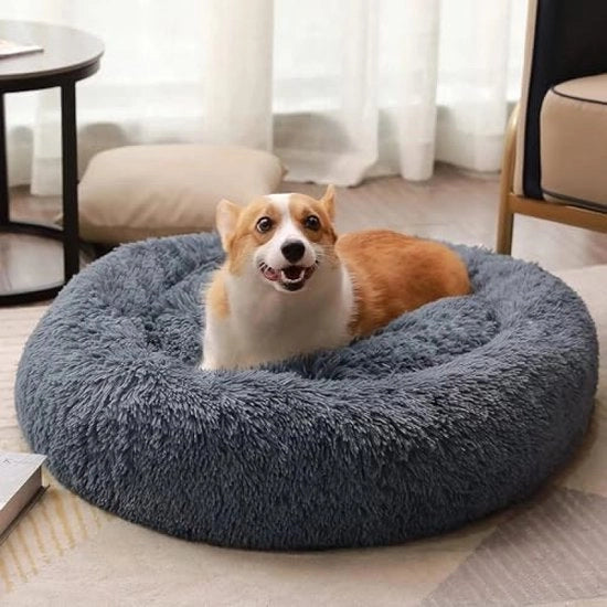 Cuscino per cani in piuma, 70 cm, rotondo, cuscino per cani, piuma, cuscino per cani a donut, divano per cani, cuscino per gatti, culla per cani e gatti per grandi e piccoli cani e animali domestici