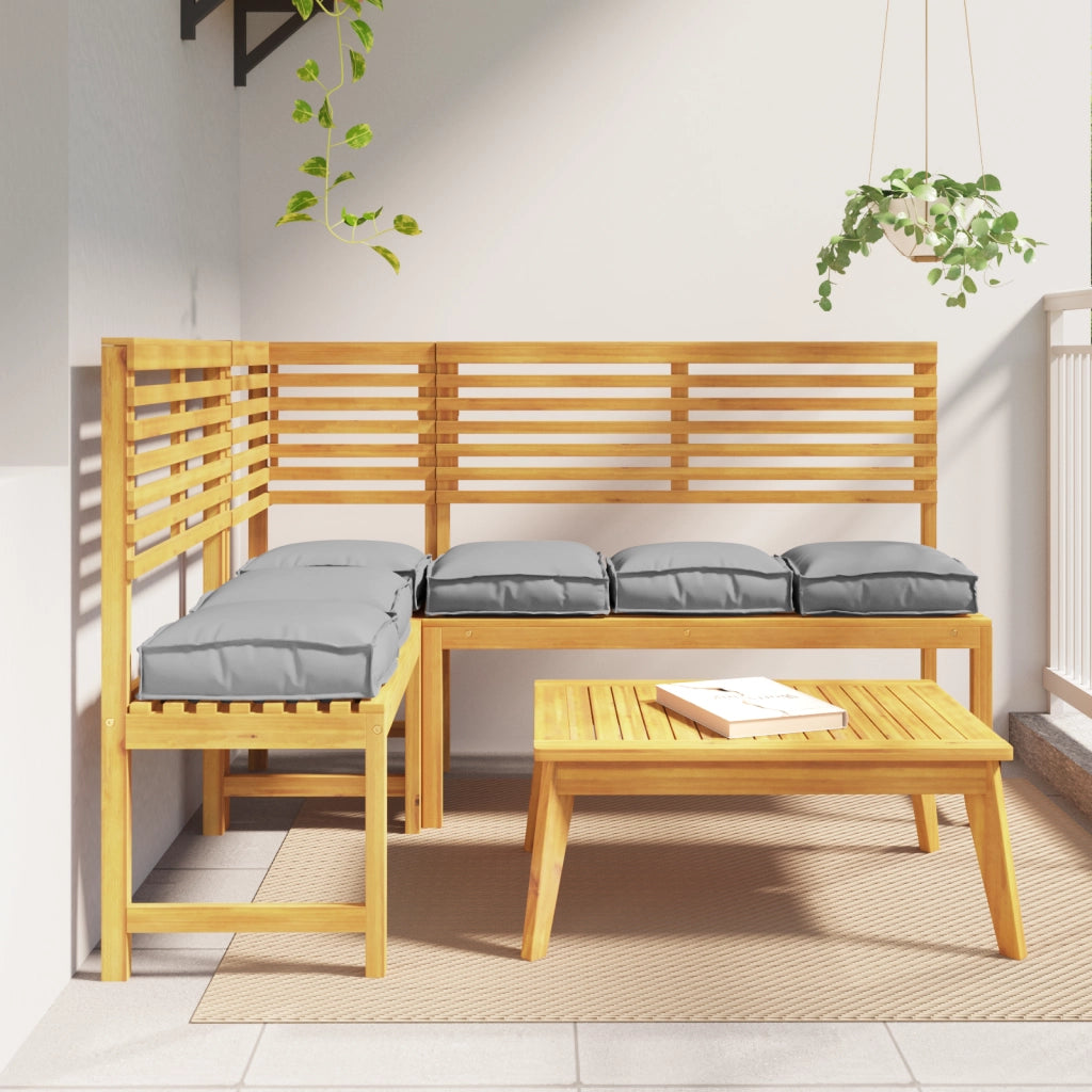 Cuscini per Pallet 6 pcs Grigio 40x40x8 cm Tessuto Oxford