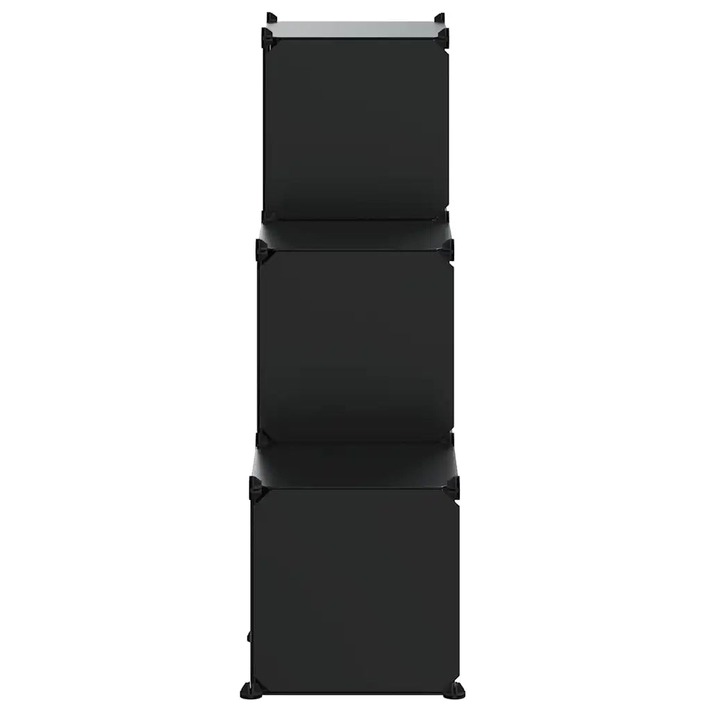Organizzatore Portaoggetti con 6 Cubi Nero in PP 340548