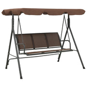 Panchina a Dondolo da Giardino con Baldacchino CaffÃ¨ cod mxl 43332