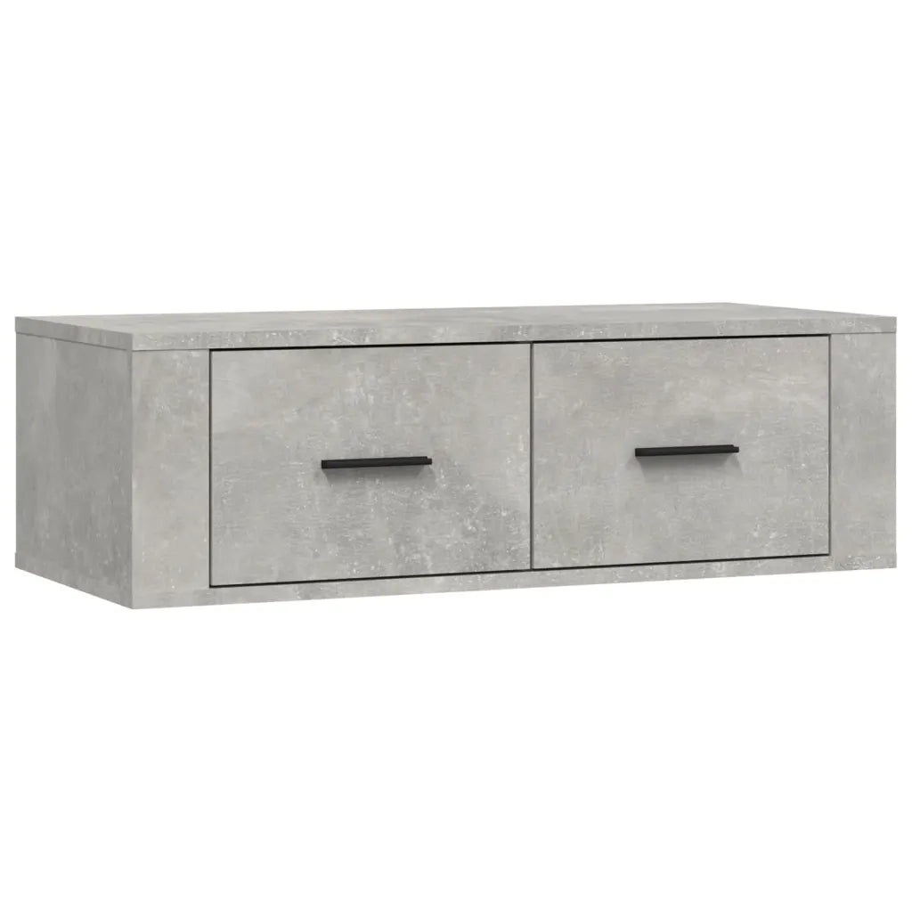 Mobile TV Pensile Grigio Cemento 80x36x25 cm Legno Multistrato 816836