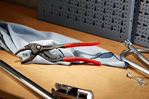 KNIPEX 81 01 250 Pinza per sifone e connettore Regolabile 25 posizioni Fino a 80 mm Impugnatura antiscivolo colore Nero