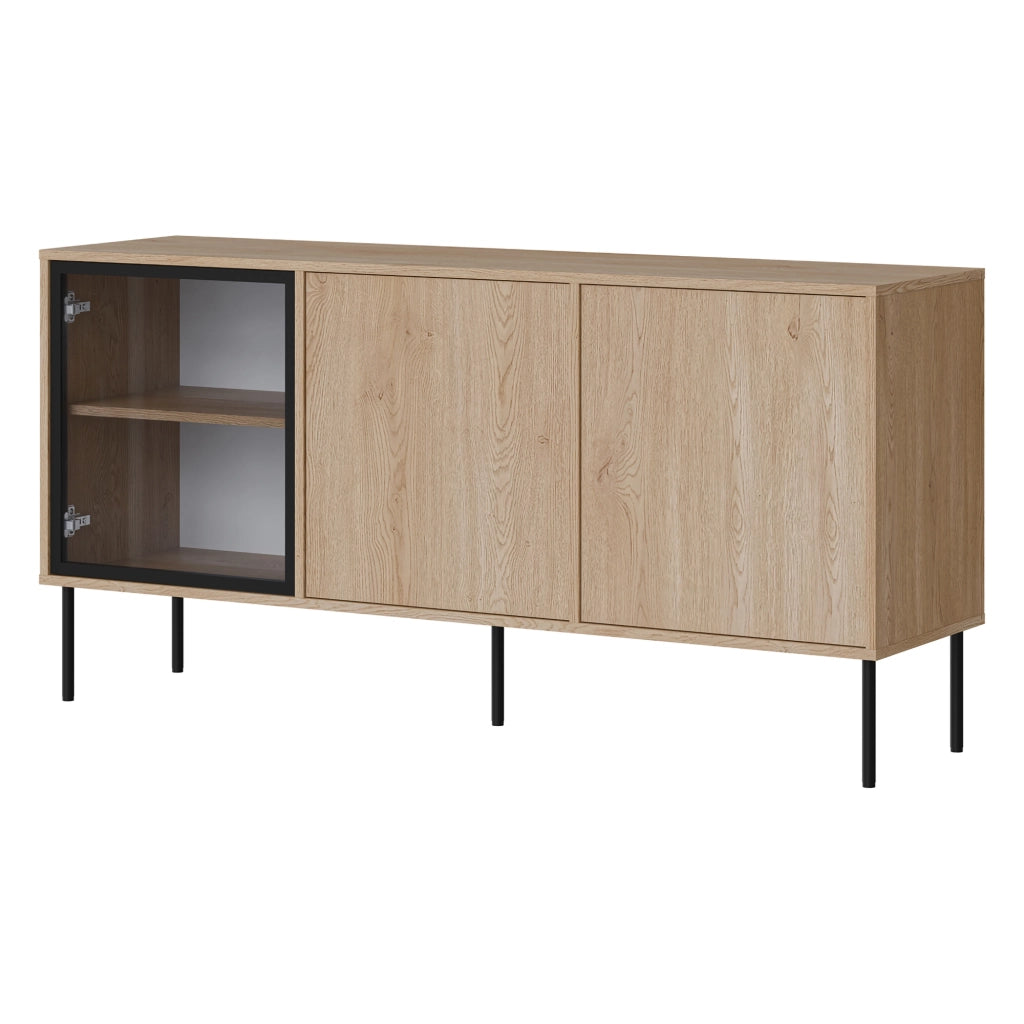 Madia Conzano, Credenza 3 Ripiani, 150x40x75h cm Marrone