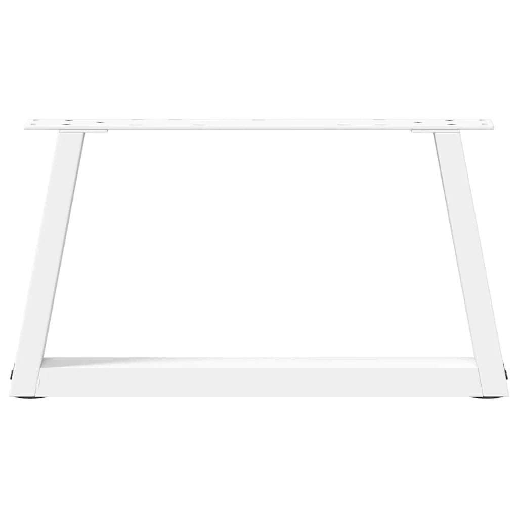 Set di 2 gambe per tavolino a V 50 x 30-31,3 cm con fori preforati e piedini regolabili in acciaio bianco 02_0056825