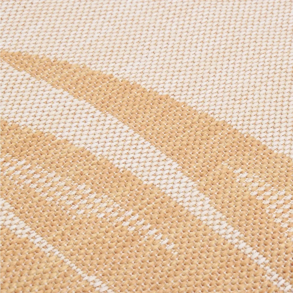 Tappeto da Esterni a Tessitura Piatta 140x200cm Motivo a Foglie 340859
