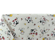 Tovaglia Per Salotto Cucina Tavolo 100% Cotone Made In Italy Mucca RP - 140x180 - Mucca