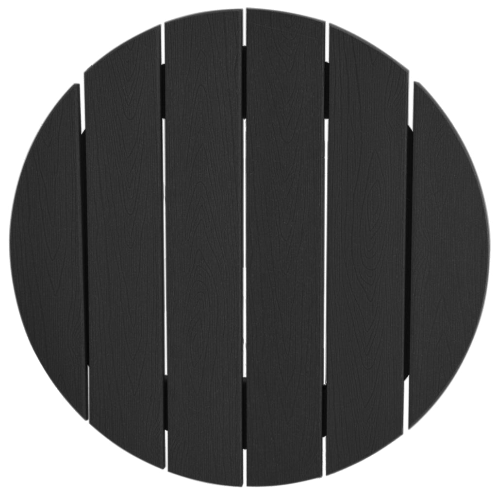 Set di 3 Sgabelli da Bar  Nero HDPE