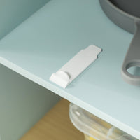 Cucina Giocattolo per Bambini con Fornelli e Armadietti 72x33x85,2 cm in Legno e PP Blu e Bianco