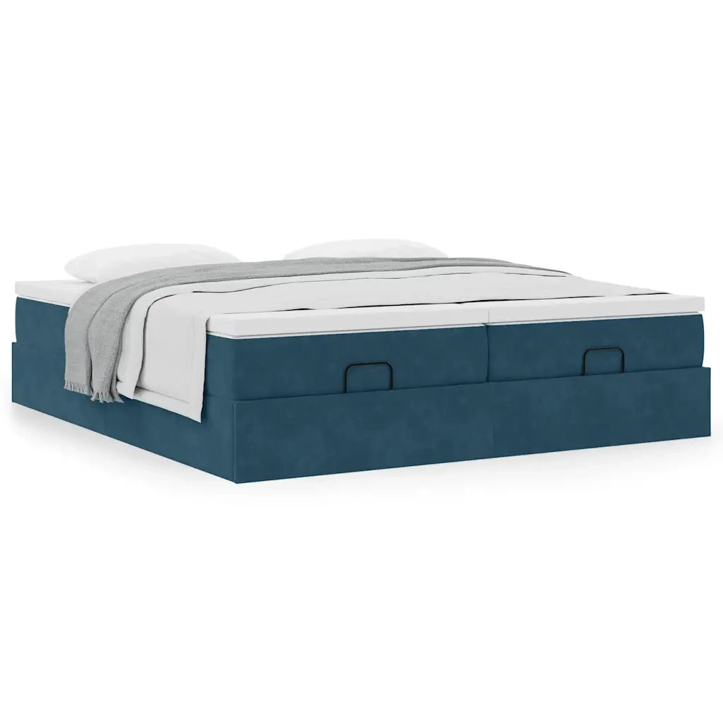 Struttura Letto Pouf con Materassi 180x200 cm Velluto 3311265