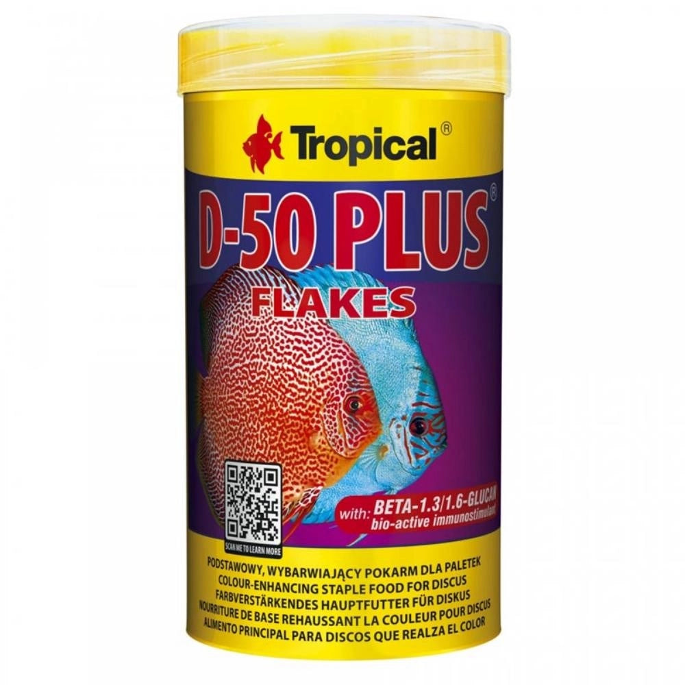 Tropical D-50 Plus Flakes - mangime in fiocchi per Discus Formato: 250 ml