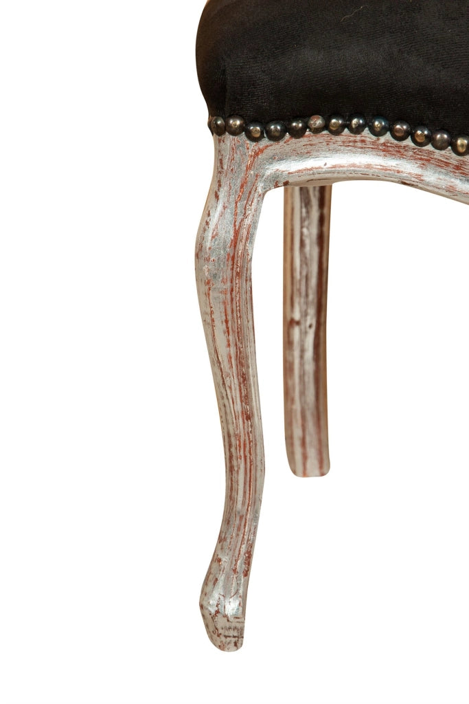 Biscottini Sedia stile francese Luigi XVI in legno massello di faggio poltroncina XVI,